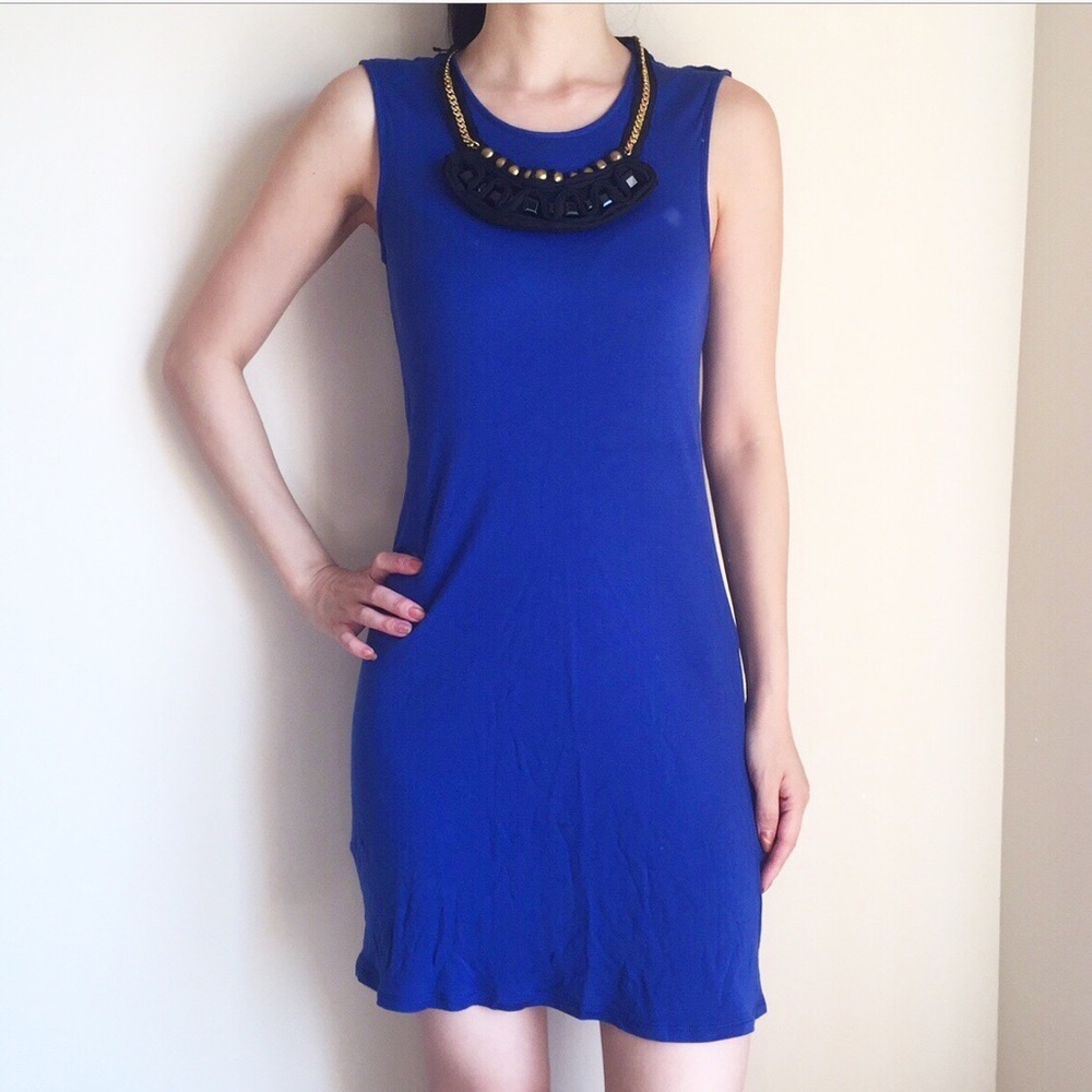 Dark blue plain vintage dress from BCBG
